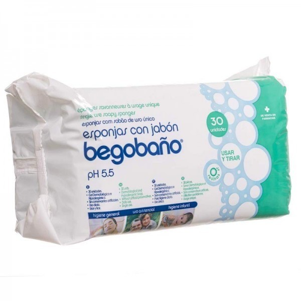 Begobaño Esponja Jabonosa Desechable 30 Unidades