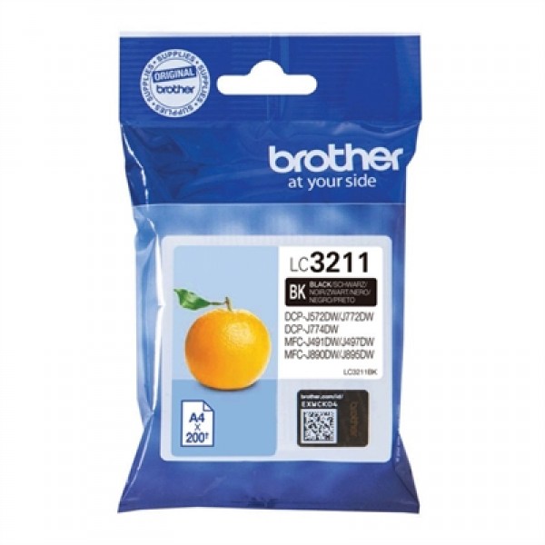 Brother cartucho lc3211bk negro