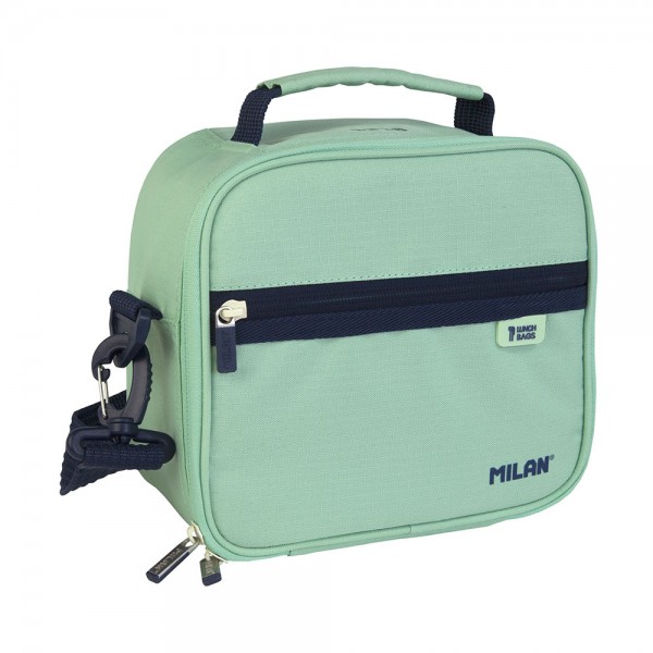 Bolsa isotérmica porta alimentos, serie 1918, verde con 3 recipientes 3,5 l